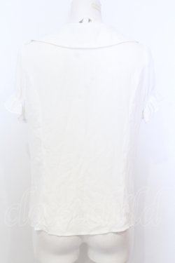 画像4: Ank Rouge / はしごレース配色ブラウス M シロ×アカ O-25-07-18-056-CA-BL-OW-OS