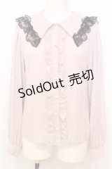 Ank Rouge / セーラーフリルブラウス M ピンク×クロ O-25-07-18-057-CA-BL-OW-OS