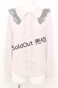Ank Rouge / セーラーフリルブラウス M ピンク×クロ O-25-07-18-057-CA-BL-OW-OS