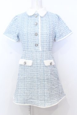画像1: Swankiss / EK tweed pocket O/P　ワンピース F サックス O-25-07-18-059-CA-OP-OW-OS