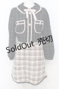 Swankiss / TS docking tweed O/P ワンピース F クロ×ピンク O-25-07-18-060-CA-OP-OW-OS