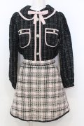 Swankiss / TS docking tweed O/P ワンピース F クロ×ピンク O-25-07-18-061-CA-OP-OW-OS