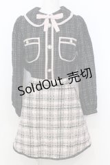 Swankiss / TS docking tweed O/P ワンピース F クロ×ピンク O-25-07-18-061-CA-OP-OW-OS