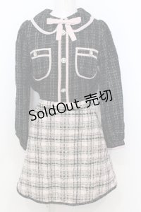 Swankiss / TS docking tweed O/P ワンピース F クロ×ピンク O-25-07-18-061-CA-OP-OW-OS