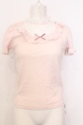 Ank Rouge / チュール切り替えテレコトップス M ピンク O-25-07-18-062-CA-TO-OW-OS