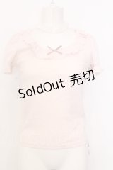 Ank Rouge / チュール切り替えテレコトップス M ピンク O-25-07-18-062-CA-TO-OW-OS