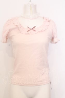 画像1: Ank Rouge / チュール切り替えテレコトップス M ピンク O-25-07-18-062-CA-TO-OW-OS