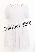 Ank Rouge / はしごレース丸襟ワンピース M グレー O-25-07-18-063-CA-OP-OW-OS