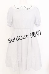 Ank Rouge / はしごレース丸襟ワンピース M グレー O-25-07-18-063-CA-OP-OW-OS