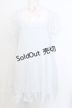 画像1: Nile Perch / ヨークレースカットワンピース  サックス O-25-07-18-067-LO-OP-OW-OS
