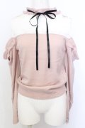 Ank Rouge / レース切り替えオフショルニットソー M 公式展開色パープル（ピンク寄り） O-25-07-18-070-CA-TO-OW-OS