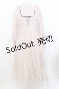 Ank Rouge / レースロングクラシックワンピース M ベージュ O-25-07-18-072-CA-OP-OW-OS