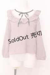 evelyn / レース切り替えオフショルプルオーバー  パープル O-25-07-18-008-LO-TO-OW-OS