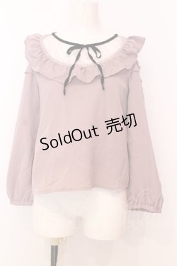 画像1: evelyn / レース切り替えオフショルプルオーバー  パープル O-25-07-18-008-LO-TO-OW-OS