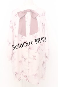 Ank Rouge / Favorite Ribbonシャツワンピース M ピンク O-25-07-18-077-CA-OP-OW-OS