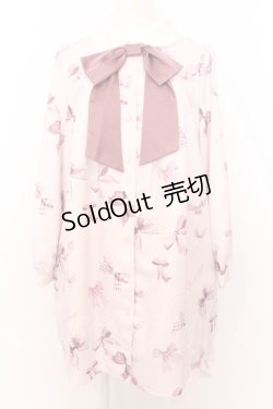 画像1: Ank Rouge / Favorite Ribbonシャツワンピース M ピンク O-25-07-18-077-CA-OP-OW-OS