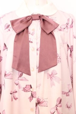 画像2: Ank Rouge / Favorite Ribbonシャツワンピース M ピンク O-25-07-18-077-CA-OP-OW-OS