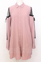 Ank Rouge / ショルダーレースシャツワンピース M ピンク O-25-07-18-078-CA-OP-OW-OS
