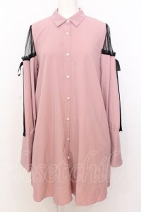 Ank Rouge / ショルダーレースシャツワンピース M ピンク O-25-07-18-078-CA-OP-OW-OS