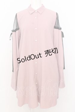 画像1: Ank Rouge / ショルダーレースシャツワンピース M ピンク O-25-07-18-078-CA-OP-OW-OS