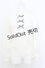 Ank Rouge / 3つリボンレース切り替えニットプルオーバー M シロ O-25-07-18-079-CA-TO-OW-OS