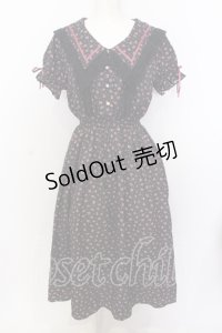 Ank Rouge / NostalgicFlowerセーラーカラーワンピース M クロ O-25-07-18-082-CA-OP-OW-OS