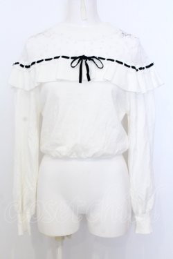画像1: evelyn / ハートフリルオフショルニット  シロ O-25-07-18-085-LO-TO-OW-OS