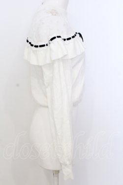 画像2: evelyn / ハートフリルオフショルニット  シロ O-25-07-18-085-LO-TO-OW-OS