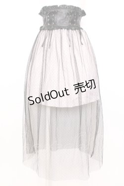 画像1: Ank Rouge / 合皮ベルトチュールスカート M ピンク×クロ O-25-07-18-089-CA-SK-OW-OS