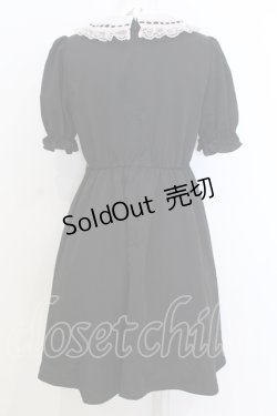 画像4: Ank Rouge / はしごレース丸襟ワンピース M クロ×シロ O-25-07-18-091-CA-OP-OW-OS
