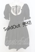 Ank Rouge / レースヨーク丸襟プリーツワンピース M クロ×シロ O-25-07-18-092-CA-OP-OW-OS