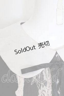 画像2: Ank Rouge / レースヨーク丸襟プリーツワンピース M クロ×シロ O-25-07-18-092-CA-OP-OW-OS