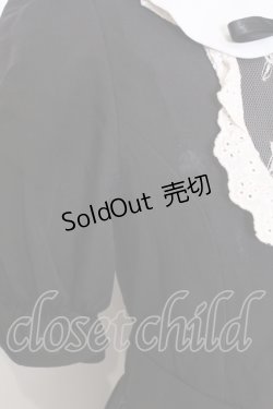 画像3: Ank Rouge / レースヨーク丸襟プリーツワンピース M クロ×シロ O-25-07-18-092-CA-OP-OW-OS