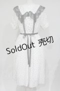 Ank Rouge / ドット襟ワンピース M シロ×クロ O-25-07-18-093-CA-OP-OW-OS