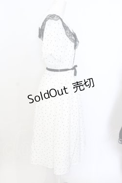 画像2: Ank Rouge / ドット襟ワンピース M シロ×クロ O-25-07-18-093-CA-OP-OW-OS