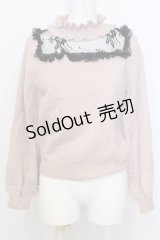 Ank Rouge / デコルテレースニット M ピンク O-25-07-18-094-CA-TO-OW-OS