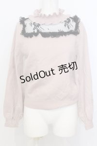 Ank Rouge / デコルテレースニット M ピンク O-25-07-18-094-CA-TO-OW-OS