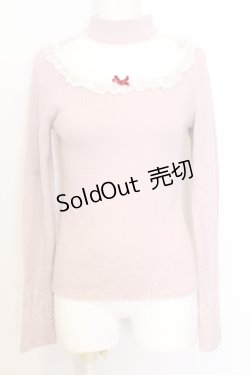 画像1: Ank Rouge / チュール切り替えテレコニット M ピンク O-25-07-18-095-CA-TO-OW-OS