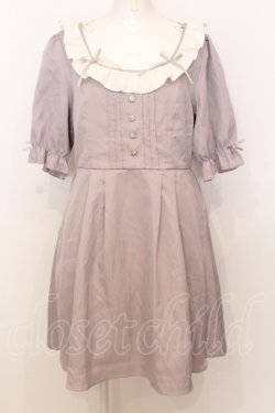 画像1: DearMyLove / お嬢様リボンワンピース 3L ラベンダー O-25-07-18-102-EL-OP-OW-OS