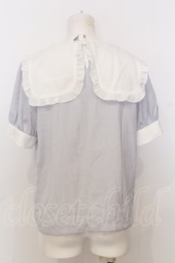 画像3: evelyn / スクエアカラープルオーバー M サックス×シロ O-25-07-18-104-LO-TO-OW-OS