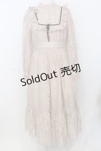 Ank Rouge / レースロングクラシックワンピース M ベージュ O-25-07-18-106-CA-OP-OW-OS