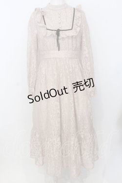 画像1: Ank Rouge / レースロングクラシックワンピース M ベージュ O-25-07-18-106-CA-OP-OW-OS
