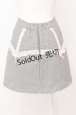 画像3: Honey Cinnamon / ガーター付きギンガムスカート  クロ O-25-07-18-011-LO-SK-OW-OS