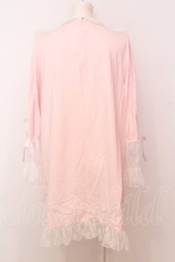 画像4: Nile Perch / お花レース切り替えカットワンピース  ピンク O-25-07-18-001-LO-OP-OW-OS