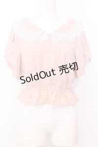 Honey Cinnamon / タックレースブラウス  ピンク O-25-07-18-013-LO-BL-OW-OS
