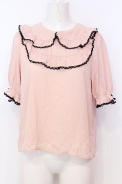 画像1: Honey Cinnamon / レース配色プルブラウス F ピンク O-25-07-18-014-LO-BL-OW-OS