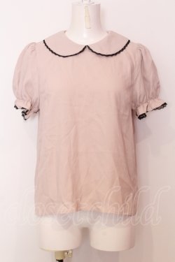 画像1: Honey Cinnamon / レース配色丸襟プルブラウス F ベージュ O-25-07-18-002-LO-BL-OW-OS