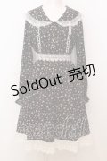 Honey Cinnamon / はしごレース配色花柄ワンピース F クロ O-25-07-18-020-LO-OP-OW-OS