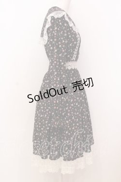 画像3: Honey Cinnamon / はしごレース配色花柄ワンピース F クロ O-25-07-18-020-LO-OP-OW-OS
