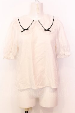 画像1: Honey Cinnamon / はしごレースブラウス F シロ×クロ O-25-07-18-023-LO-BL-OW-OS